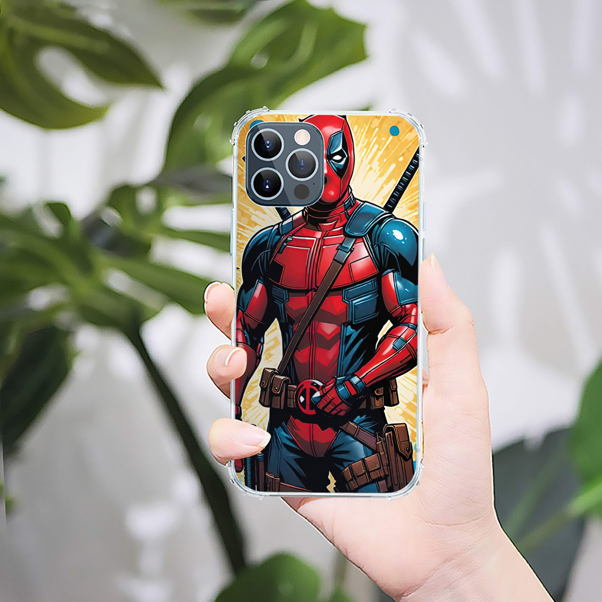 （画像用） Deadpool デッドプール 【iPhone 12シリーズ対応】透明スマホケース（クリアソフトケース）